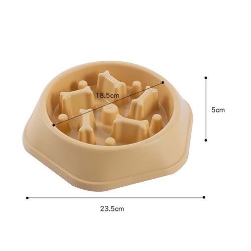 Dog Bowl Slow Feeder Pet Bowl Anti Bloating Anti Slip Feet Interactive Feed Dish