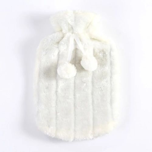 Hot Water Bottle Cover Only Fleece Luxury Soft Fluffy 2L Large Rubber Faux Fur — image 1