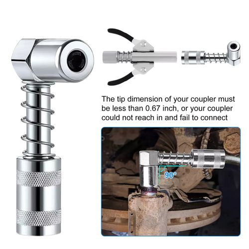 8pcs Grease Gun Injector Needle Dispenser Nozzle 90 Degree Coupler Adapter Tool — image 5