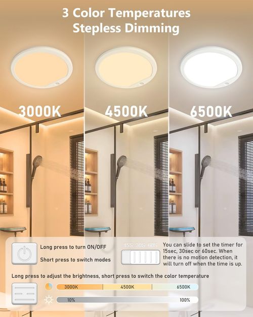 Rechargeable Motion Sensor Ceiling Light with Remote, 7500mAh Battery Operated — image 5