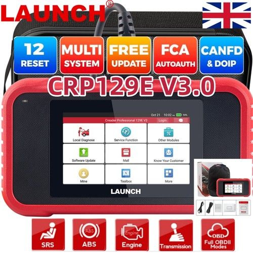 2026 LAUNCH CRP129E V3.0 OBD2 Scanner Car Diagnostic Tool Engine ABS SRS EBP SAS