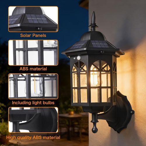 Solar Wall Light Outdoor with Motion Sensor, 3 Smart Modes, IP65 Waterproof — image 4