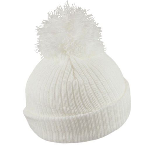 Baby Pom Pom Beanie Hat Knitted Bobble Cap Boy Girl NB, 0-3, 3-6, 6-12 — image 3