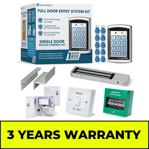 Securemydoor - Full Door Entry Kit | Security System with Electric Maglock Lock