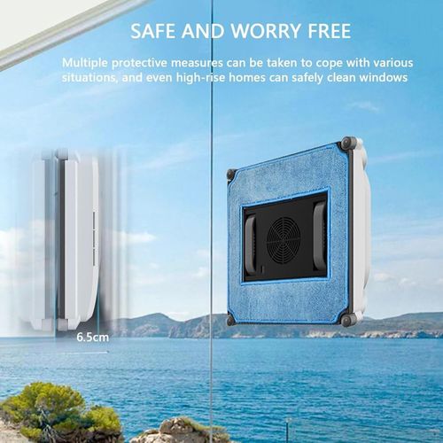 3000Pa Automatic Window Cleaner Robot Dual Sprayer Remote Control Safety Cable — image 10