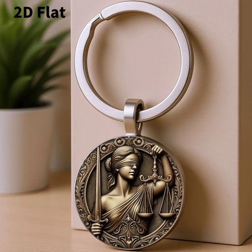 Justice Keychain - Scales of Justice Design - Zinc Alloy Lawyer Gift — image 4