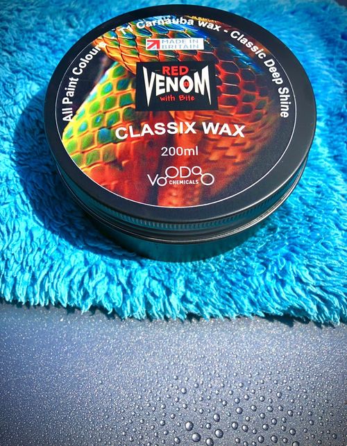 RED VENOM  CLASSIX CAR WAX 200ml. DEEP SHINE SUPER HIGH CARNAUBA SHOW WAX. — image 3