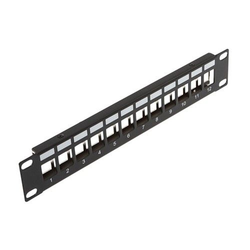 12 Way Port 10 inch 1U Keystone Patch Panel Cat6 Cat6a Cat5e Fibre UNLOADED