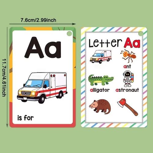 267Pcs Alphabet Phonics Flash Cards ABC English Learning Cards Kids Toddlers — image 5