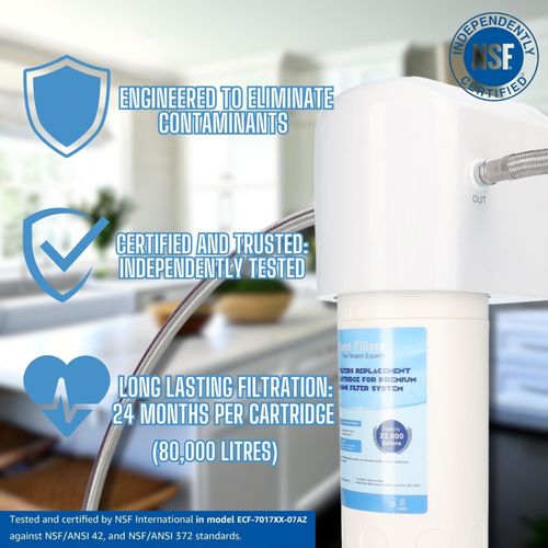 Undersink Water Filter System High Capacity 80K Litres Drinking Water Filtration — image 3