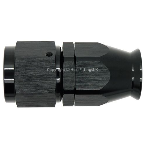 PTFE TEFLON® AN-6 6AN BLACK JIC Straight Swivel Fuel Oil Braided Hose Fitting — image 1