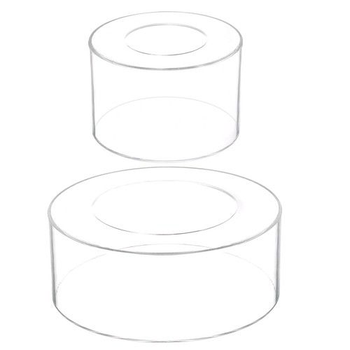 Acrylic Cake Stand, 1Set Clear Cake Riser Cake Tier, 10x4 Inch, 6x4 Inch