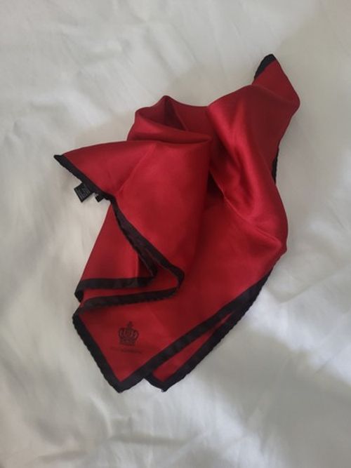 Dolce & Gabbana Pure Silk Red Men's Pocket Square Handkerchief Scarf
