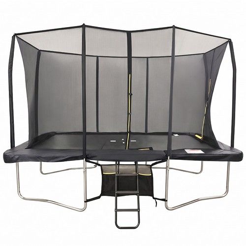 Big Air Extreme 7x10ft Rectangular Trampoline with Safety Enclosure Black - Free