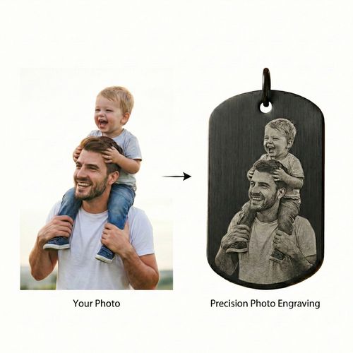 Keychain Personalised Custom Engraved Picture Your Photo Keyring Wedding Gift — image 3