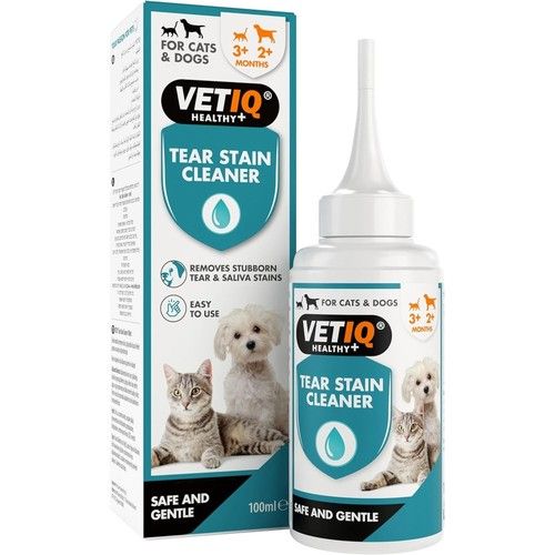 VETIQ Tear Stain Cleaner For Cats & Dogs 100ml - Safe Gentle & Non-Toxic