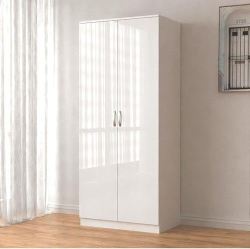 Bedroom Furniture Set High Gloss 2 Door Wardrobe & 3Door / 4Door Mirror Wardrobe