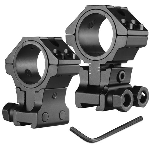 2Pcs 11mm rail Adjustable Height Scope Mount 30mm 1" Rings Dovetail Riser Mount — image 18