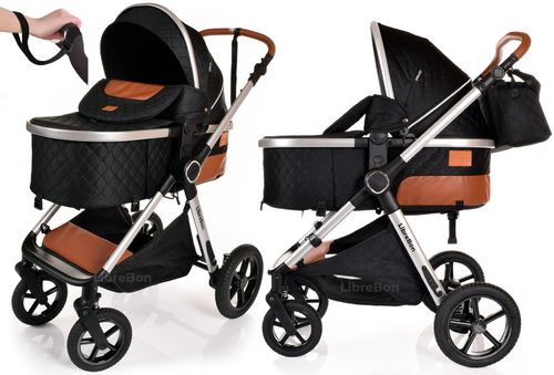 3 in 1 Pram Newborn Baby Buggy Set Travel System with Car Seat Folding Pushchair — image 4