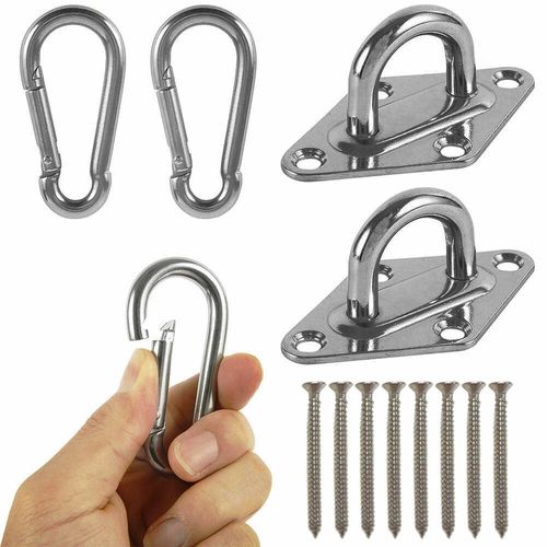 2X Heavy Duty Stainless Hammock Hanging Hook Kit Swing Chair Bracket Hardware — image 6