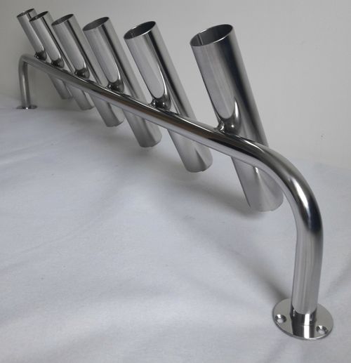 6---TUBE STAINLESS STEEL 316 BOAT FISHING ROD HOLDER  (40mm tube) — image 4