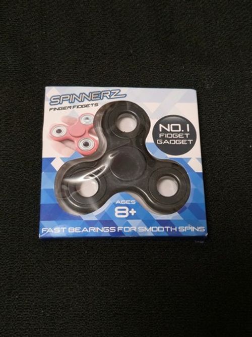 Spinnerz Black Tri Fidget Spinner ADD ADHD Hand Toy Spinners