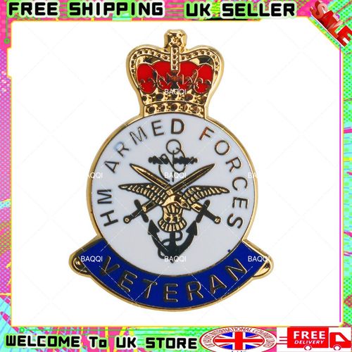 ARMED FORCES ARMY VETERAN REMEMBRANCE ENAMEL PIN BADGE NEVER FORGOTTEN — image 1