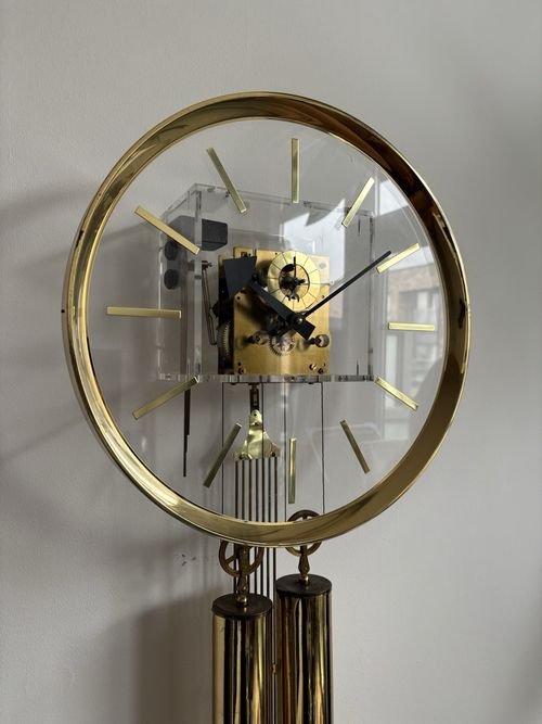Retro George Nelson / Howard Miller Bim Bam Weight Driven Wall Clock — image 7