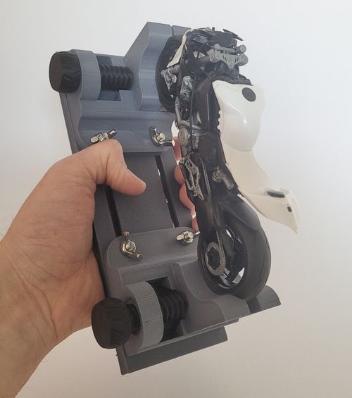 Motorcycle Model kit berth stand for 1/12 Scale Cradle Bike Adjustable build jig — image 2