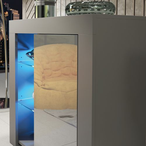 Sideboard TV Unit 75cm Modern Cabinet TV Stand High Gloss Doors With Free LED — image 6