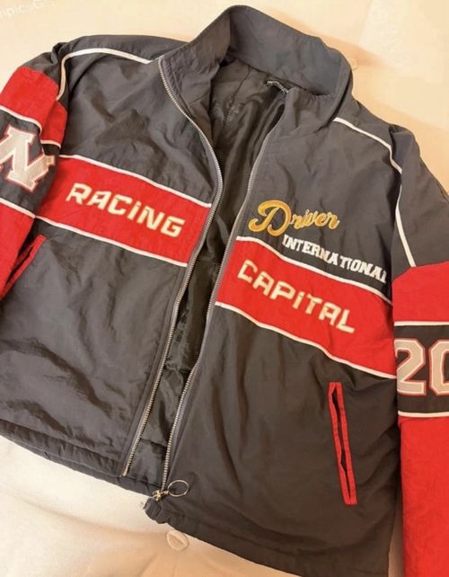Indianapolis Speedway 2000s Speedway Racing Jacket Black/Red Zip-Up Lined — image 3