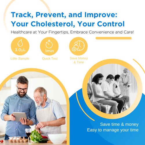 FORA 6 Total Cholesterol Test Kit | Home Cholesterol Monitor with 10 Test Strips — image 2