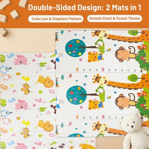 Foldable Baby Play Mat 200 x 180cm Waterproof Soft Crawling Floor Rug Kids Mat — image 3