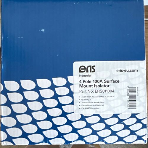 Eris ERS011004 100A 4PST 4 Pole Surface Mount Isolator Switch IP65 — image 1