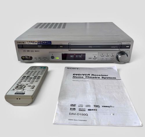 Sony DAV-D150G DVD VHS VCR Combo Home Theatre Receiver Remote Manual Tested — image 1