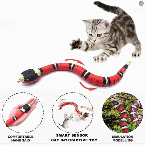 USB Rechargeable Smart Snake Cat Toy Interactive Automatic Pet Teaser — image 1