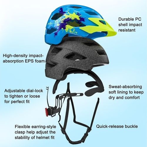Kids Bike Helmet 50-57cm, Multi-Sport Boys Girls Helmet for Kids Age 5-13 — image 5