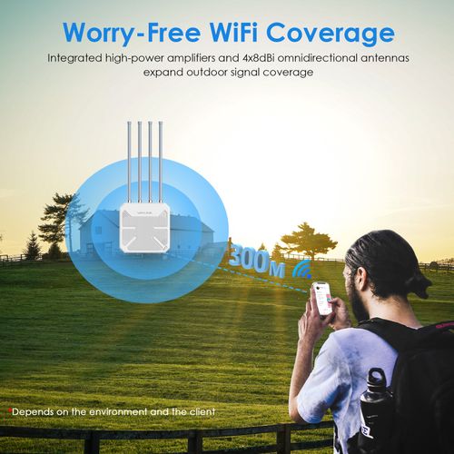 AX3000 WiFi Mesh Extender Long Range Outdoor WiFi 6 Access Point Repeater PoE — image 6