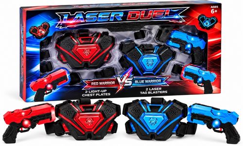 Laser Tag Quest Set 2 Blasters Light Up Chest Plates Childens Christmas Game 6+ — image 1