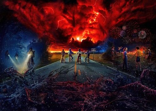 Large A0 A1 A2 A3 A4 A5 Stranger Things 1 2 3 4 5 Netflix Wall Art Poster