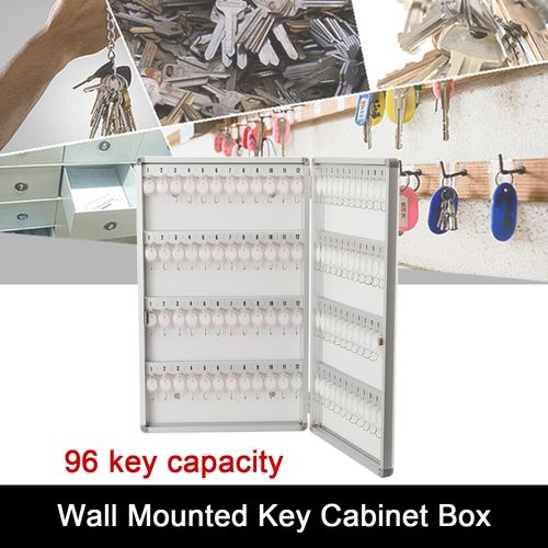 Outdoor Metal Key Safe Box Security Wall Mounted Lockable Large 96 Key Key Case — image 2