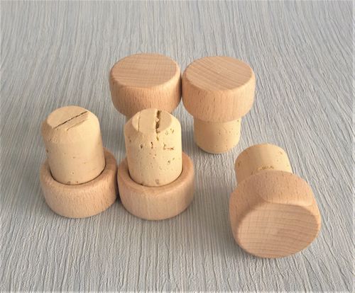 Wooden Cork Bottle T-Stoppers,Cap Seal Plug Brew High Quality, wine or home brew — image 3