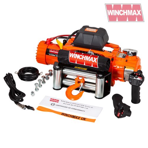  Electric Winch 12000lb Two Speed 12V Wire Rope - WIRELESS FEATURE - FAST WINCH — image 2