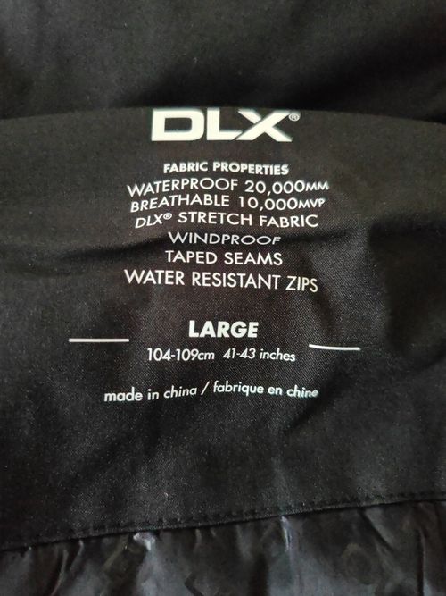 DLX Vaughn Mens Ski Jacket Waterproof RECCO Black Size Large New — image 3