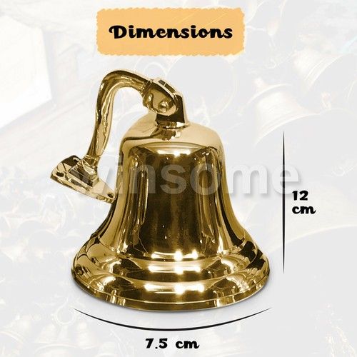 Wall Mounted Ship Bell Solid Brass Pub Door/ School/ Dinner Loud Sound Hang Bell