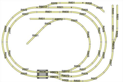 Hornby or Peco 00 Gauge Nickel Silver Layout for R8217 Trakmat - option 3