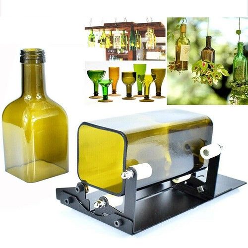 Glass Bottle Cutter Kit Adjustable Sizes 5 Wheels Round Glassbottle Cutting Tool