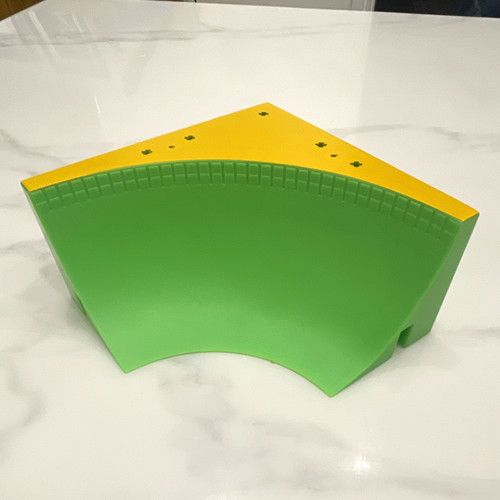 Green & Yellow Curved Plastic Toy Ramp/Track Piece Part Age 4-11 Years
