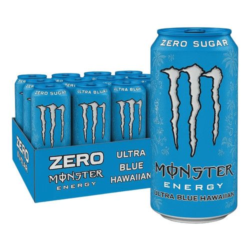 Monster Ultra Blue Hawaiian 500ml x12 Cans Energy Drink Import
