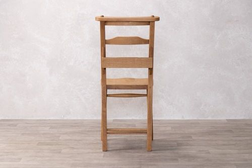 SOLID OAK CHAPEL CHAIR HORIZONTAL SLAT RUSTIC FARMHOUSE DINING CHAIR — image 5